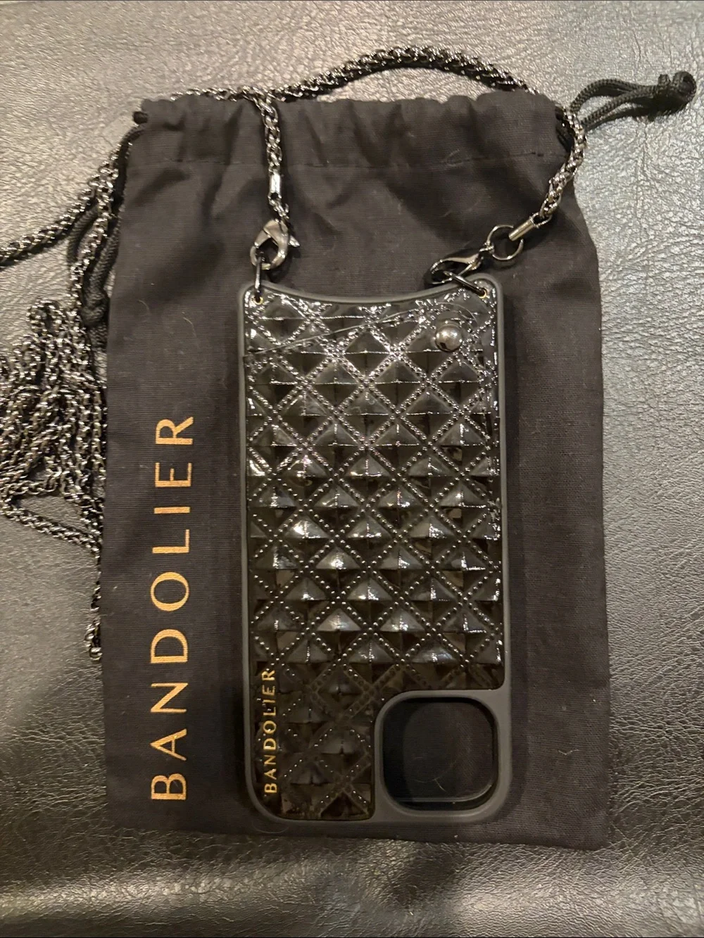 Bandolier Sheila Pyramid Black Crossbody for iPhone 14